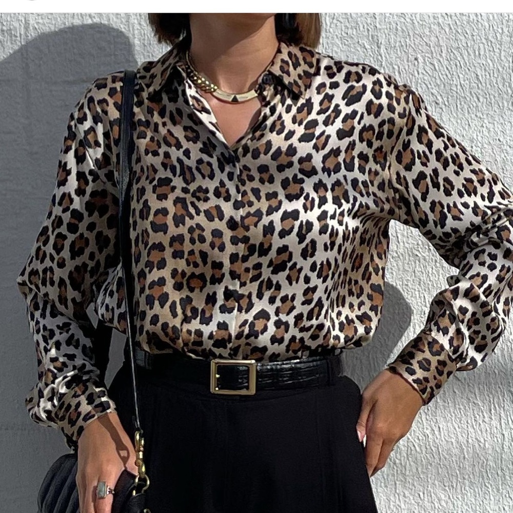 Zara satin shirt